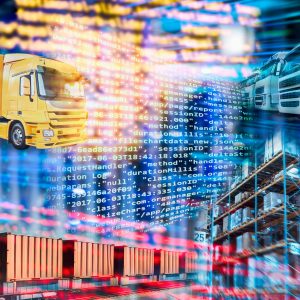 Digital logistics in freight forwarding, transportation and warehousing.